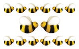 Bees Cake Decorations- Bumble Bee Shaped Edible Hard Sugar Decorations, 12 pcs by R.U.S. Candy Company