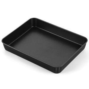 E-far 9 x 13 Inch Baking Pan, Nonstick Stainless Steel Rectangle Cake Pan for Baking Brownies Casseroles Lasagna, Stainless Steel Core & Nonstick Coating, Non-toxic & Oven Safe