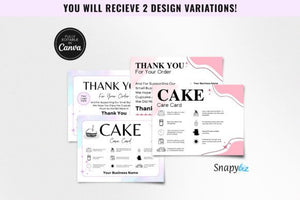 Editable Printable Cake Care Guide Canva