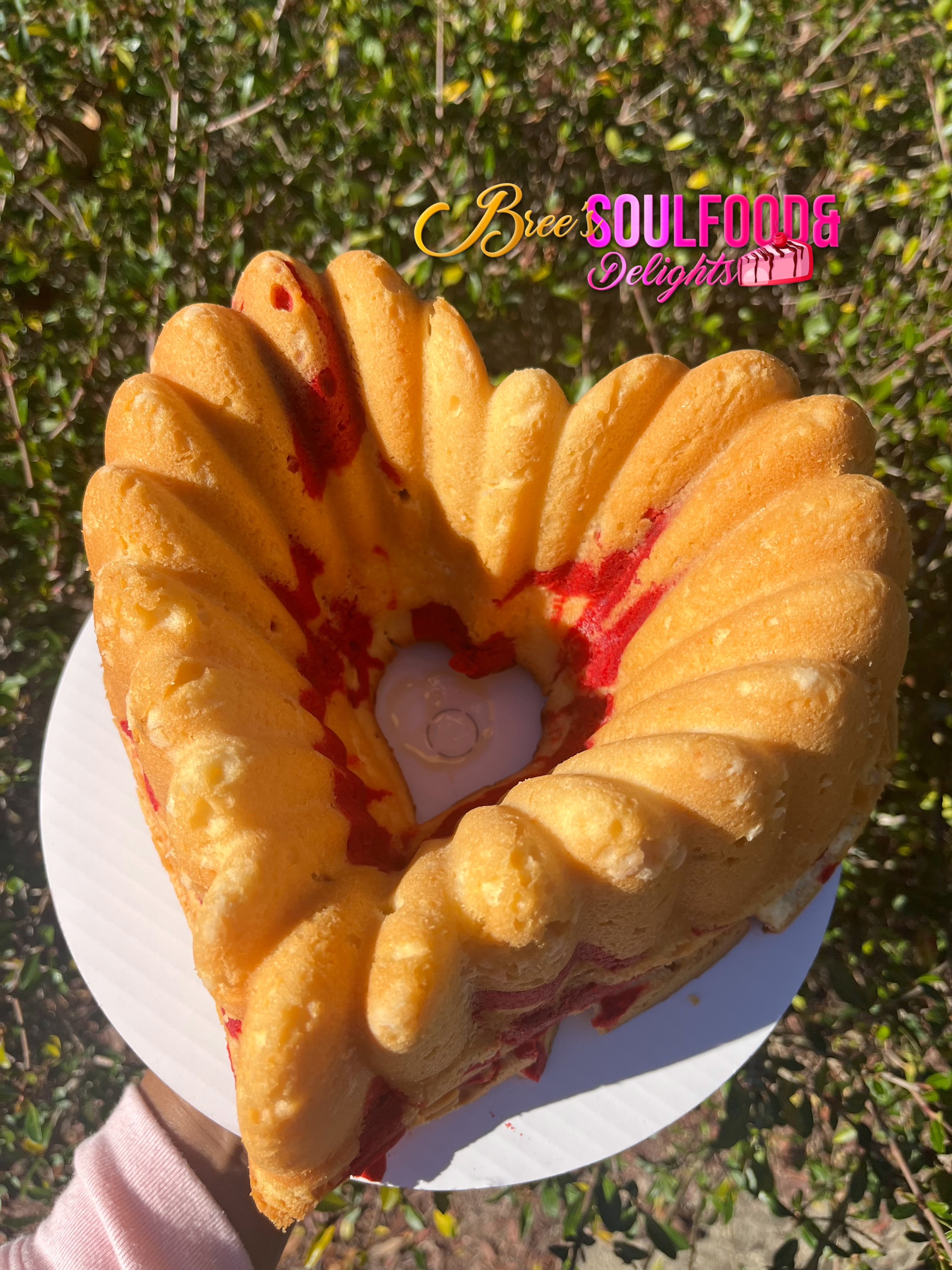 8 inch heart Bundt cake