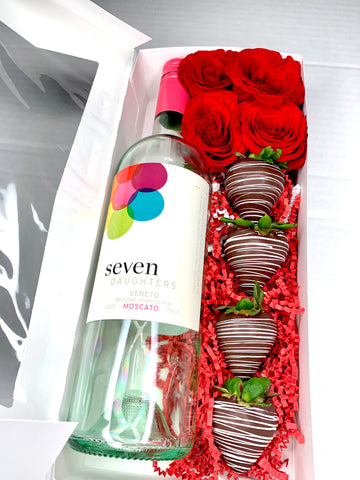 Rose and wine box